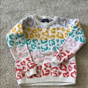 Andy & Evan Red and Yellow Crew Neck Sweater